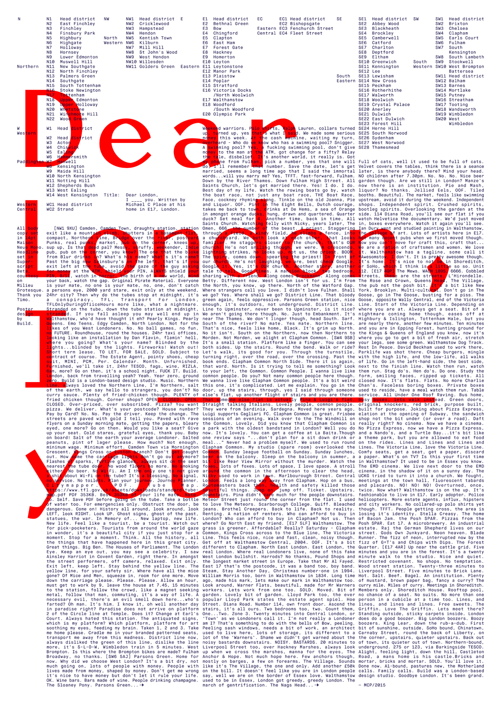 Build – Dear London Poster